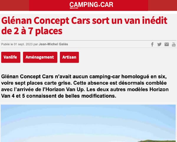 Van inédit de 2 à 7 places