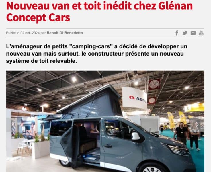 Nouveau van et toit inédit chez Glénan Concept Cars